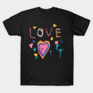 love typography T-Shirt